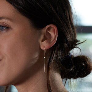 Catbird Diamond Greco Lariat Earrings